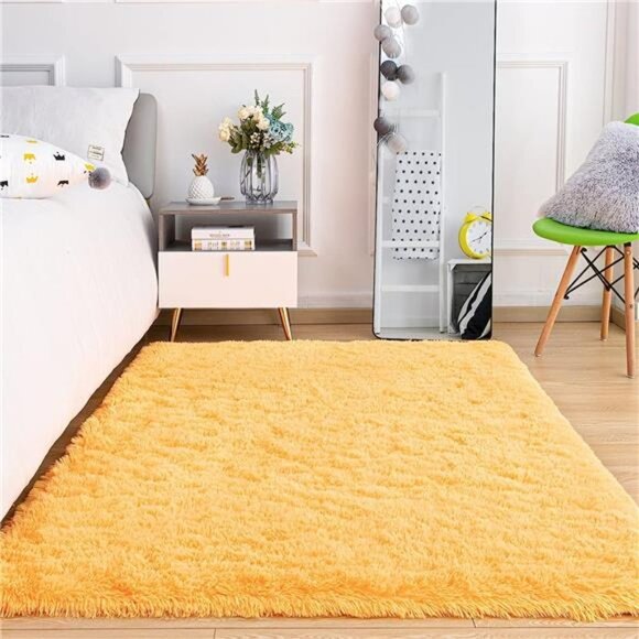 Fluffy Area Rugs, Super Soft Shaggy Rug Fuzzy Long Fur Carpets for Bedroom Decor - Picture 2 of 7